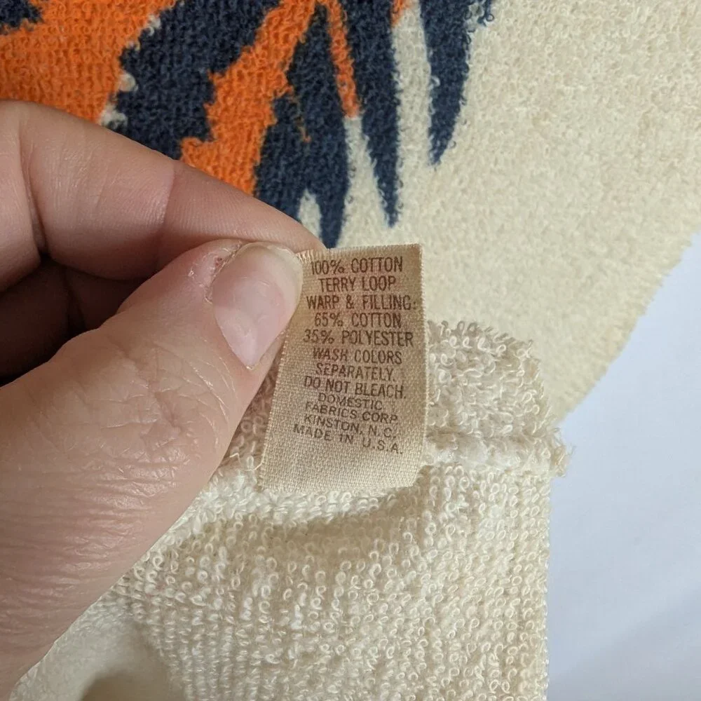 Cuddle Up With a Tiger Vintage Towel Terry Bear Detroit LSU Clemson Auburn